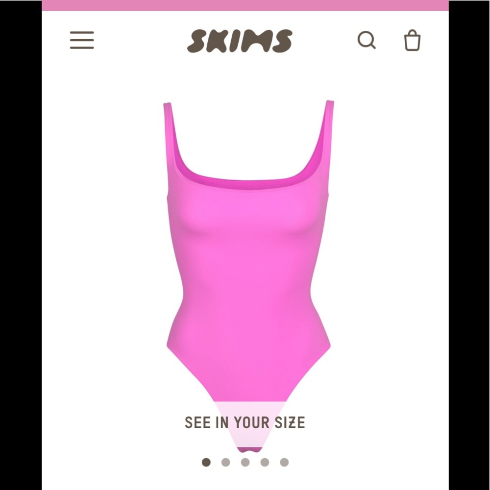 SKIMS Fits Everybody Square Neck Bodysuit Orchid